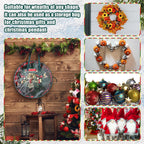 Shappy 4 Pcs Red Wreath Storage Bag Clear Wreath Box Storage Containers with Clear Window and Handle Garland Containers for Holiday Seasonal Bags (24 Inch)