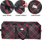 Christmas Heavy Duty Tree Storage Bag | Fits Up to 9 Ft. Tall Disassembled Xmas Tree | 25" X 20" X 65" | Durable 600D Oxford Material | Heavy Duty Holiday Storage Container (Plaid, 9ft)