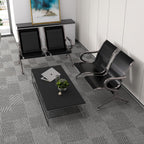 Kinsuite Reception Chairs Set of 2- Waiting Room Reception Chair 2-Seat Heavy Duty Chair Office Guest Chairs & Reception Chairs for Office Bank Hospital School, Black