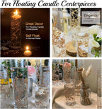 TeaSu 12pcs Pearl String, for Wedding Centerpiece, Vase Filler and Decor for Floating Candles (Champagne Gold)