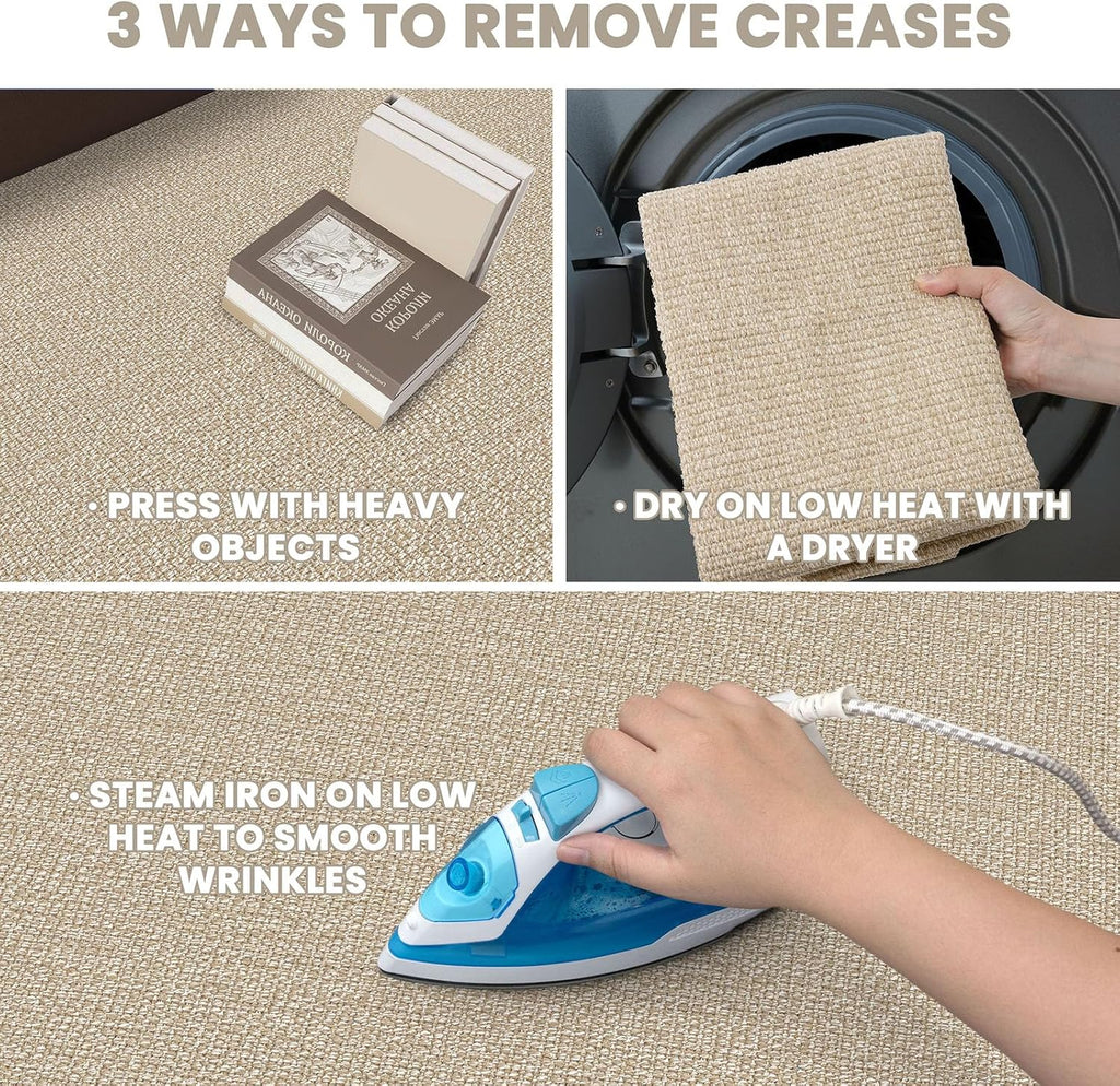 EARTHALL Washable Runner Rug 2x7 Ft Non Slip Runners for Hallways Cotton Rubber Backed Kitchen Runner Braided Indoor Floor Carpet Runners for Entryway, Hallway, Kitchen, Bedroom, Send/Beige