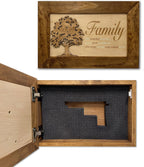 Bellewood Designs Family Tree Hidden Gun Safe Concealment Furniture | Concealed Shelf, Home Self Defense, Secret Compartment, Handmade in the USA