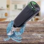 Coral Reef Crab Wine Bottle Holder Countertop Bar Single Wine Holder Nautical Coastal Decor (Aqua)