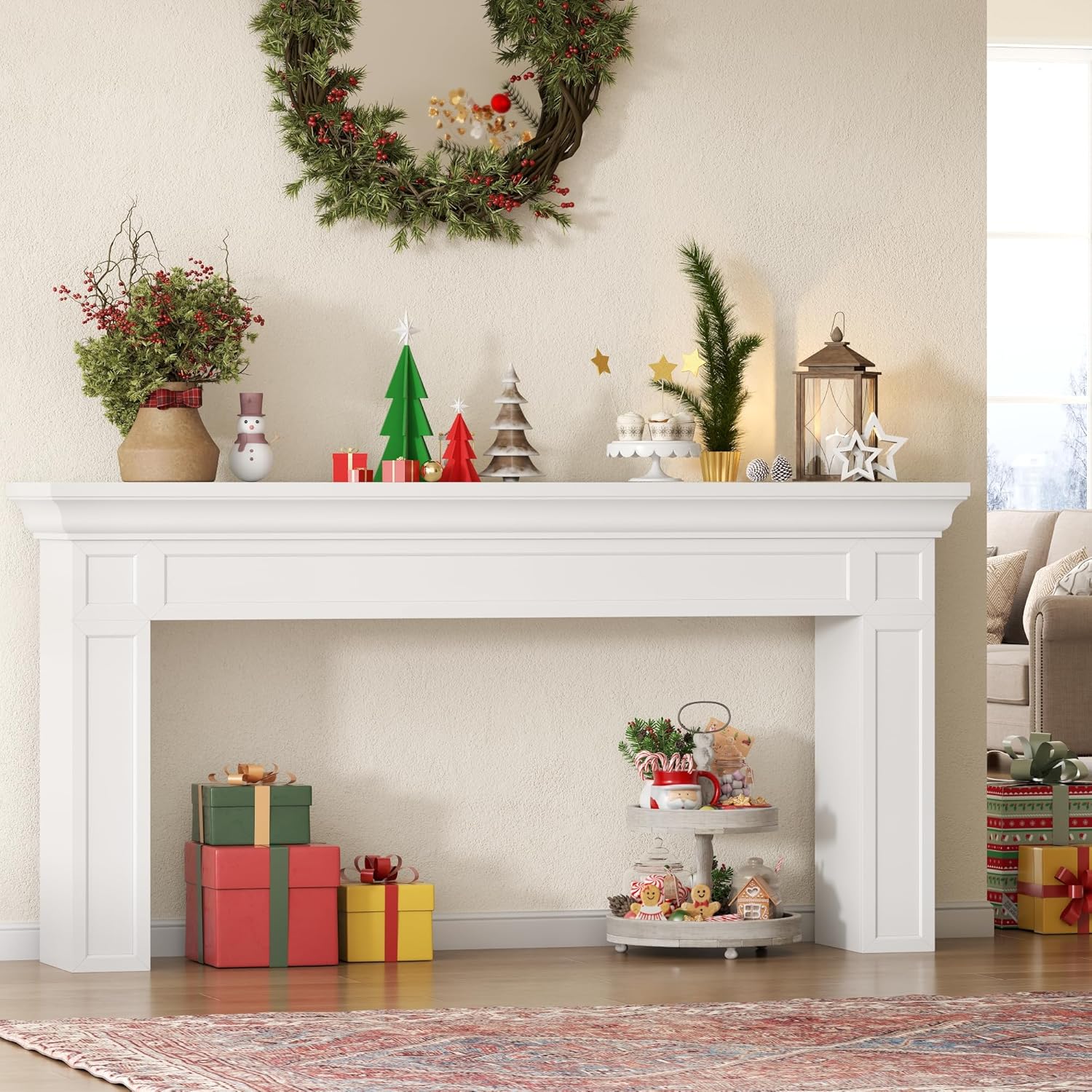 Loomie 63" Long Console Tables for Entryway, Modern Rectangular Sofa Table Behind the Couch, Narrow Long Entry Accent Table for Living Room, Entrance, Hallway, Foyer (White)