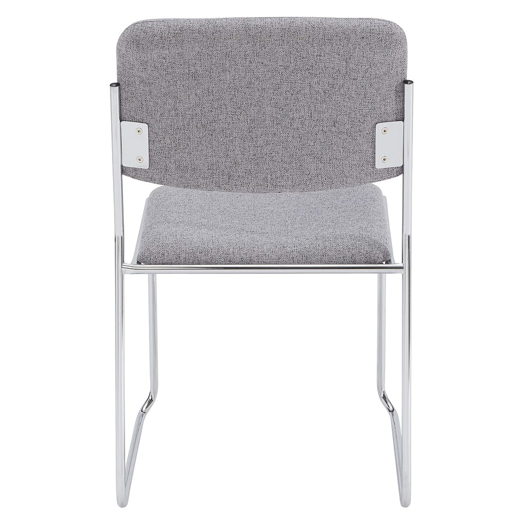 National Public Seating 8600 Series Fabric Padded Signature Stack Chair, Classic Grey