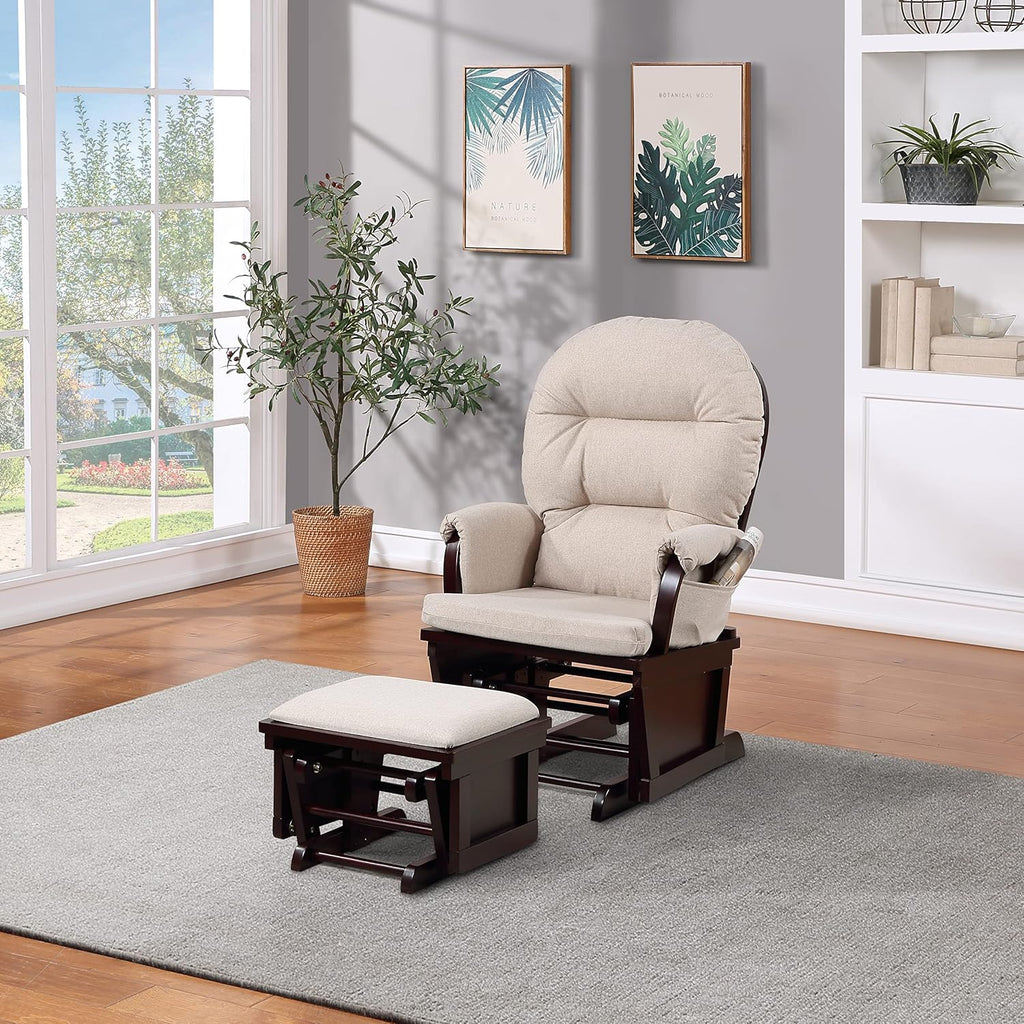 Suite Bebe Madison Glider & Ottoman, Espresso/Latte