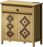 32'' Buffet Cabinet with Storage, Sideboard Cabinet with Drawer and Adjustable Shelf, Modern Accent Storage for Kitchen, Living Room, Entryway, Natural