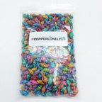 PEPPERLONELY Dyed Assorted Colors Dove Tiny Sea Shells, 4 OZ Apprx.500+ PC Shells, 1/2 Inch