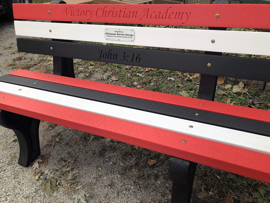 Buddy Bench with Recycled Plastic Frames (Any Color)