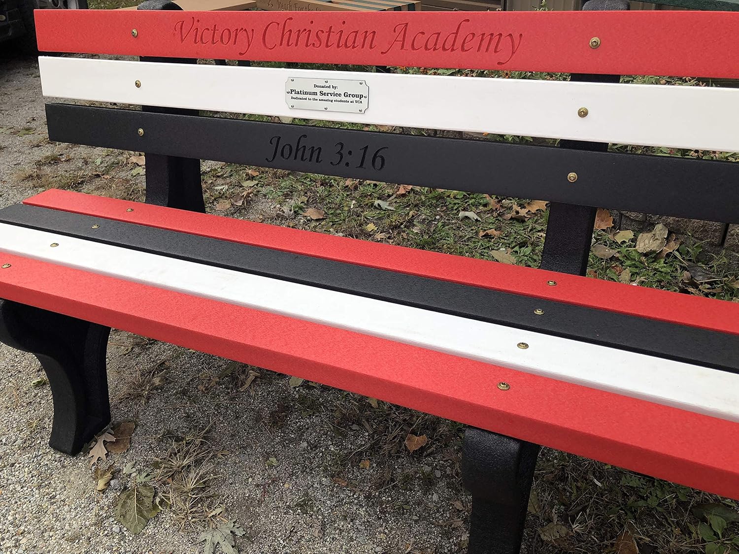 Buddy Bench with Recycled Plastic Frames (Any Color)