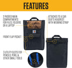 Carhartt Front Seat Car Organizer, Passenger Seat Storage & Organization for Books, Files, Folders, Laptop & More, Black