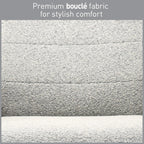 Realspace® Modern Comfort Pizana Bouclé Fabric High-Back Executive Office Chair, Light Sand/Brushed Nickel, BIFMA Compliant
