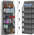 PAULONE 6-Tier Over Door Organizer 71" Tall – Hanging Storage with 2 Sizes of Large Deep Pockets (24.3" W x 8.9" D), 98 lbs Capacity, for Bedroom Closet, Bathroom, Nursery & Kitchen