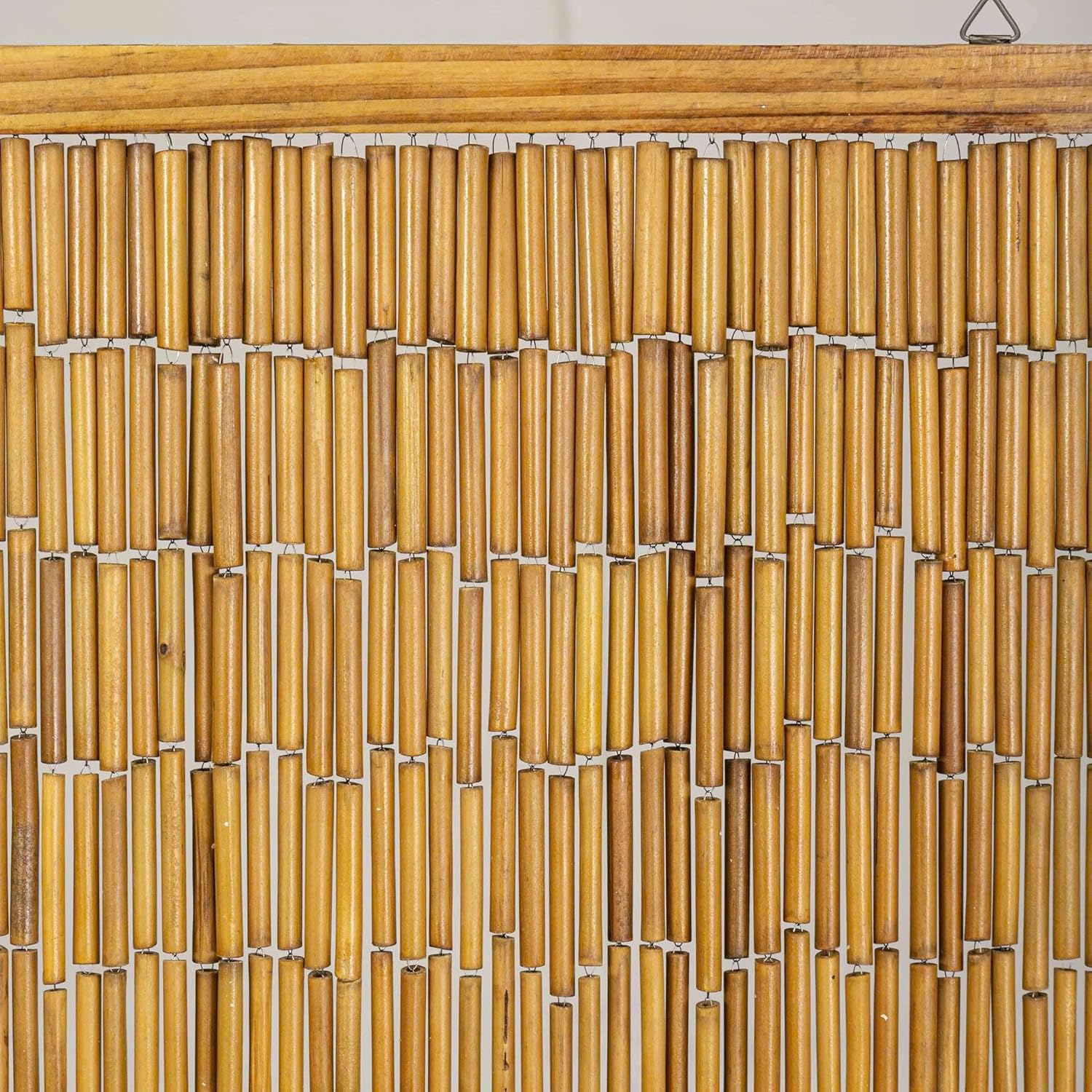 Stainless Steel Core Bamboo Curtain, 36" W x 79" H Bamboo Tube Doorway Curtain, Rust-Resistant Bamboo Door Beads Room Divider, Natural Hanging Screen for Entryway, Boho Home Decor