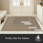 Dirt Trapper Door Mat 24"x 36", Non Slip Washable Doormat, Stain Resist and Absorbent Welcome Mat, Dog Door Mats,Low Profile Entrance Floor Mats for Front Back Door,Beige