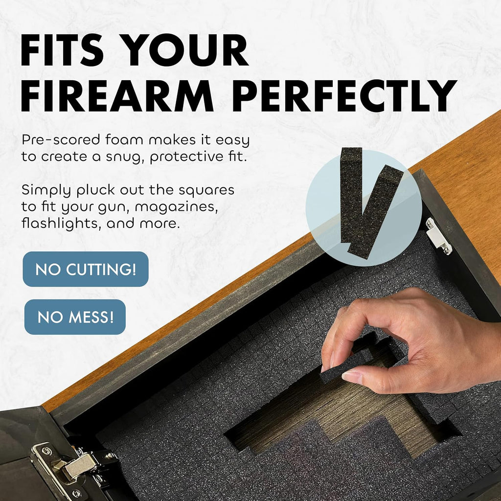 Bellewood Designs We The People Patriotic Gun Concealment Furniture - Handcrafted Hidden Gun Storage Wall Decor - Hidden Gun Shelf with Magnetic Lock for Quick Access - Made in USA