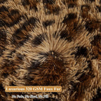 XeGe Faux Fur Leopard Print Bean Bag Chair Cover (No Filler), Fluffy Stuffed Animal Storage Cheetah Bean Bag Home Decor, Furry Fuzzy Big Beanbag Cover for Adults Teens Kids Girls, Anti-slip, Brown