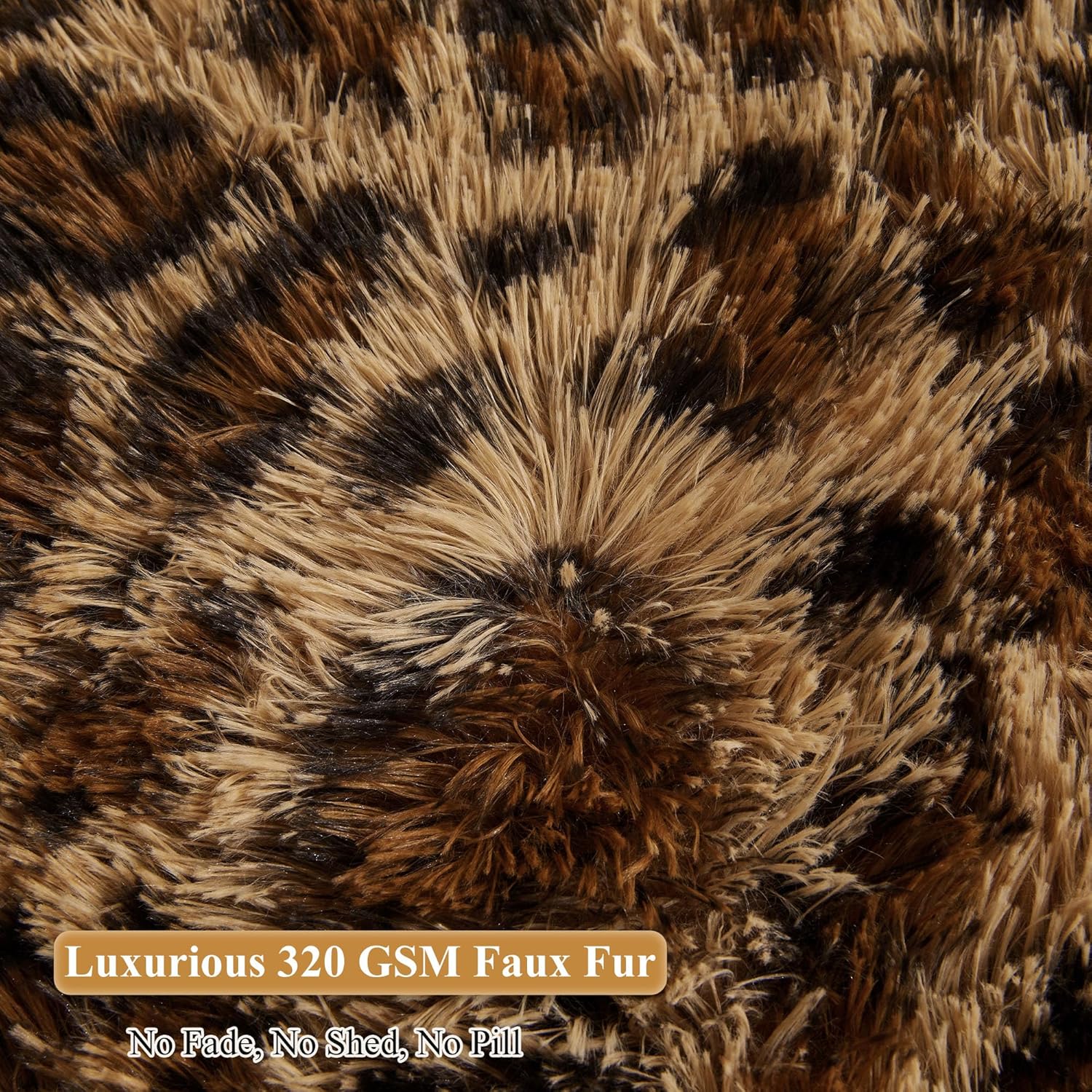 XeGe Faux Fur Leopard Print Bean Bag Chair Cover (No Filler), Fluffy Stuffed Animal Storage Cheetah Bean Bag Home Decor, Furry Fuzzy Big Beanbag Cover for Adults Teens Kids Girls, Anti-slip, Brown