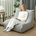 HOMCOM Bean Bag Chair for Adults, Giant Fireside Chair, Light Gray | Lazy Sofa, Bean Bag Sofa, High Density Comfortable Foam, Living Room, Bedroom