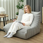 HOMCOM Bean Bag Chair for Adults, Giant Fireside Chair, Light Gray | Lazy Sofa, Bean Bag Sofa, High Density Comfortable Foam, Living Room, Bedroom