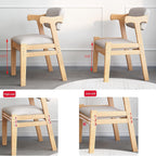 Kids Study Chair Rubber Wood Height Adjustable Dining/Office/Leisure Chair（Nature）