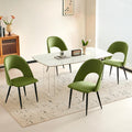 Dining Chairs Set of 4, Upholstered Velvet Dining Room Chairs with Ergonomic Curved Backrest, Wooden Modern Kitchen Chair for Kitchen Restaurant Cafe, Pistachio Green