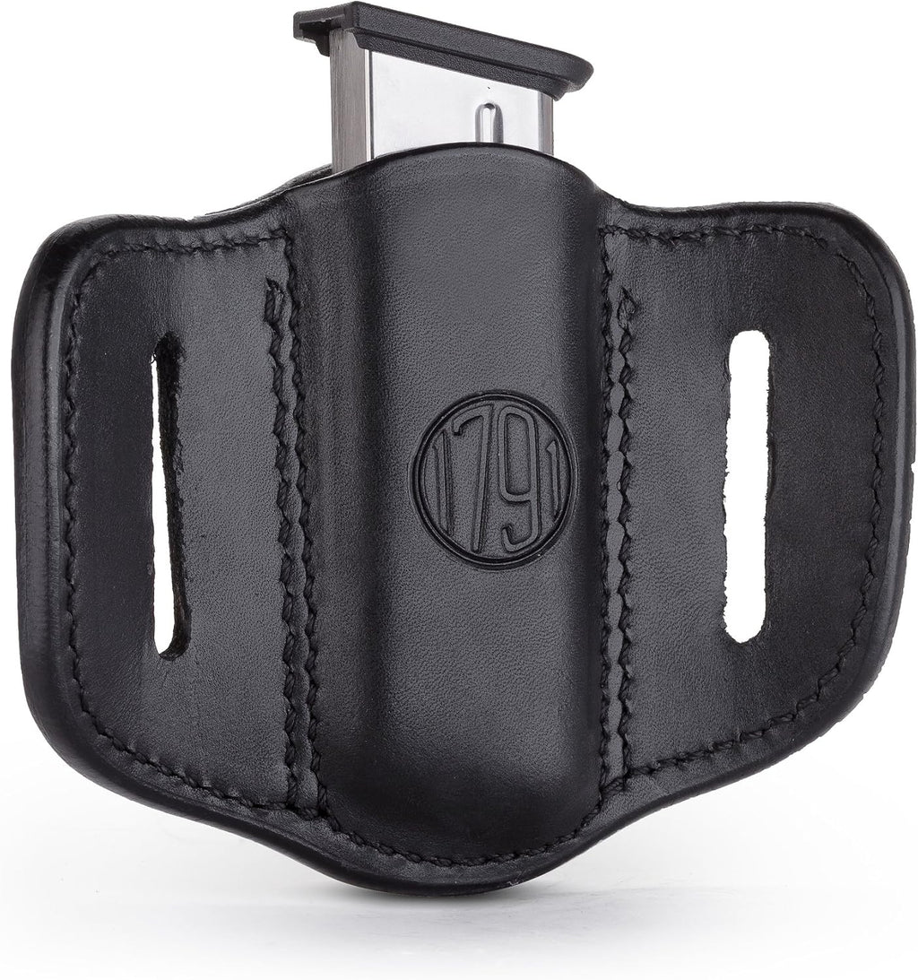 1791 Gunleather Mag Holster for Single Stack Mags, OWB Magazine Pouch for Belts