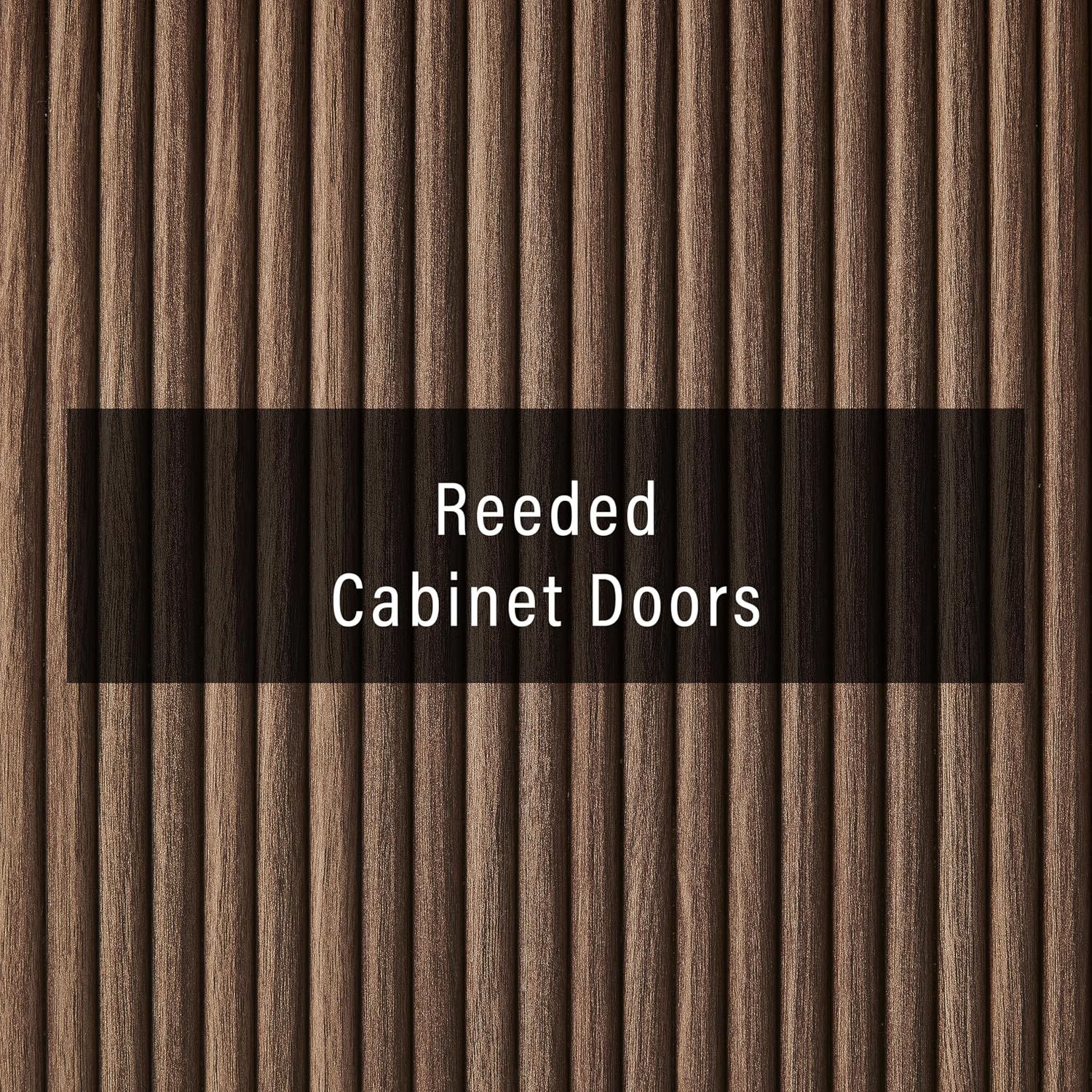 Crosley Furniture Naomi Modern Reeded Kitchen Pantry Storage Cabinet, Dining, Laundry Room, Bathroom, Walnut