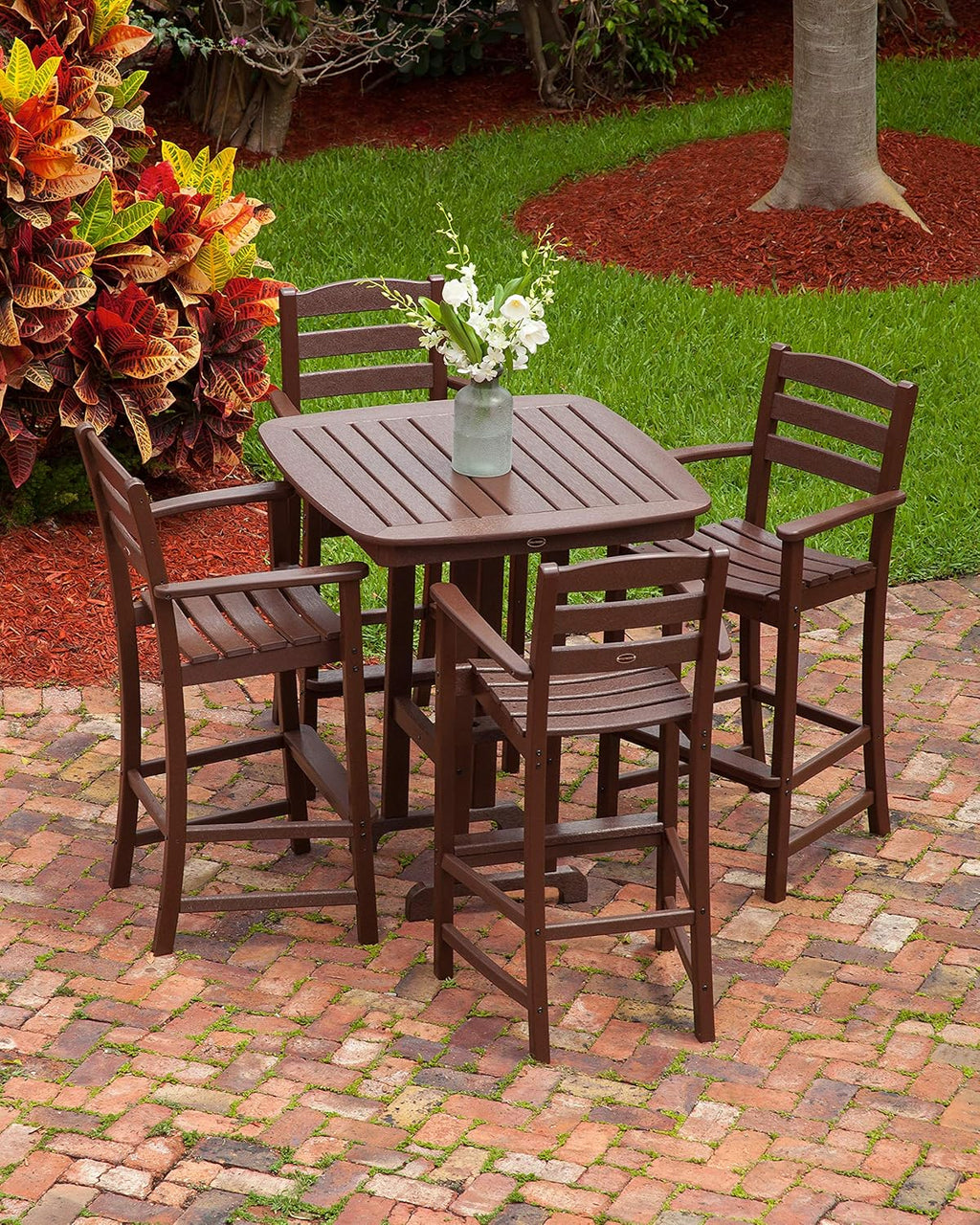 POLYWOOD® La Casa Café Bar Set, Black