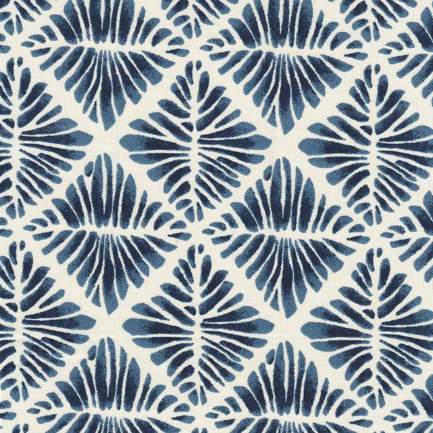 HomePop 18" Classic Square Storage Ottoman - Blue Geometric Pattern