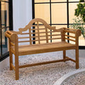Cambridge Casual Lutyens 4-Foot Teak Wood Garden Bench, Outdoor Teak Bench for Patio, Porch, Deck, Lawn & Backyard, Weather-Resistant Wooden Outdoor Seating