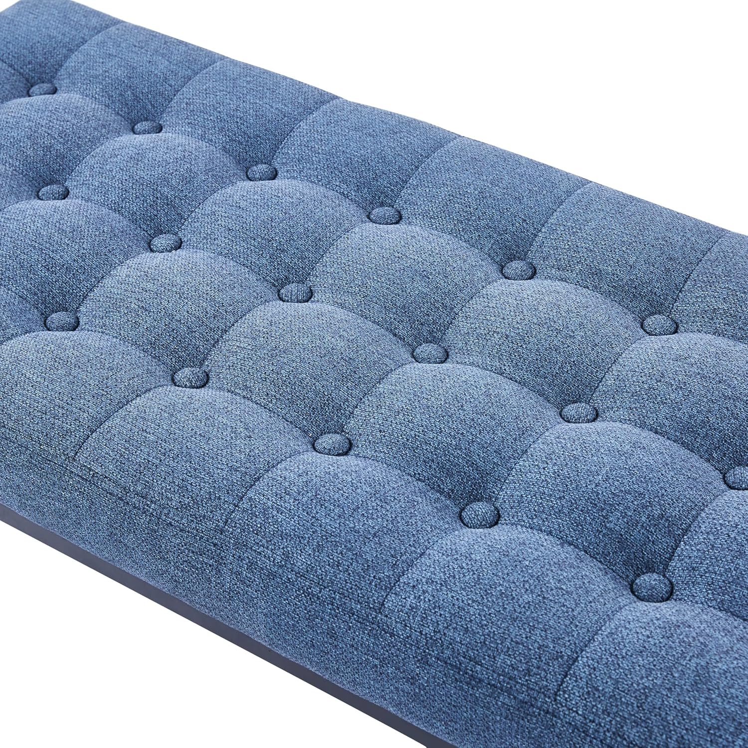 Porthos Home Vera Side Bench with Fabric Upholstery and Metal Frame