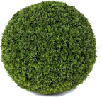 3rd Street Inn Large Cypress Topiary Ball - Artificial Plant Set - Indoor/Outdoor Wedding Party Decor - Faux Foliage Garden Sphere - Tree and Bush Substitute (15", 2 Pack)
