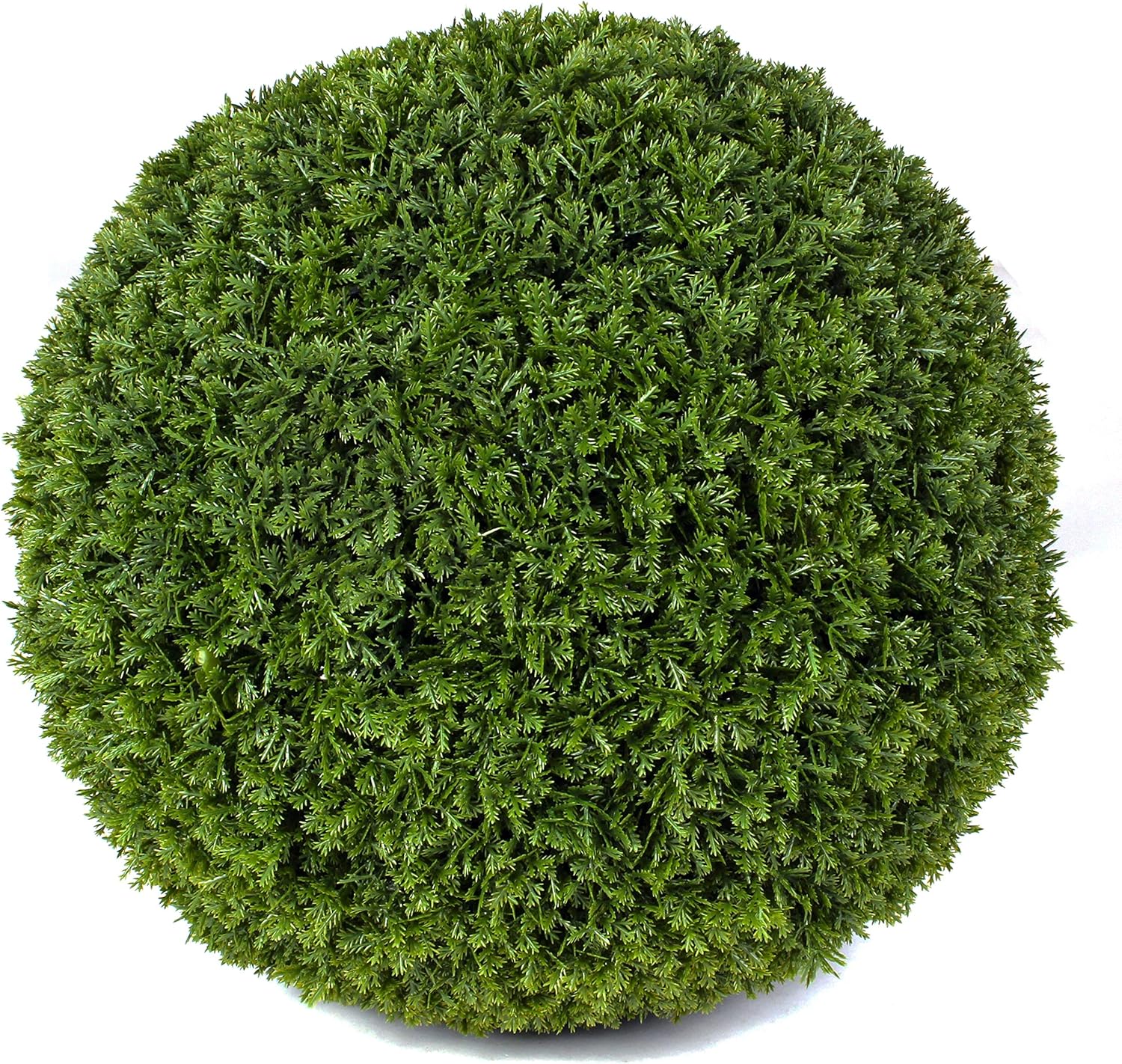 3rd Street Inn Large Cypress Topiary Ball - Artificial Plant Set - Indoor/Outdoor Wedding Party Decor - Faux Foliage Garden Sphere - Tree and Bush Substitute (15", 2 Pack)