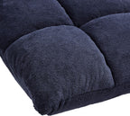 Amazon Basics Adjustable 14-Position Memory Foam Gaming Floor Chair with Back Support, Portable, Reclining, Lay Flat, 41.3"D x 21.3"W x 6"H, Navy