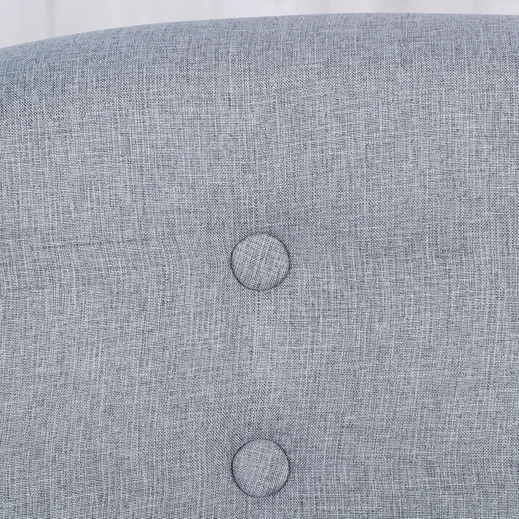 2 Seat Sofa Linen Fabric and Wooden e Sofa for and Toddlers Ages 3 7, 11" High Seat, Gray