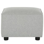 Evolur Holland Upholstered Ottoman in Harbor, Foot Rest Stool for Nursing Moms, Tool-Free Assembly, Made for Every Décor