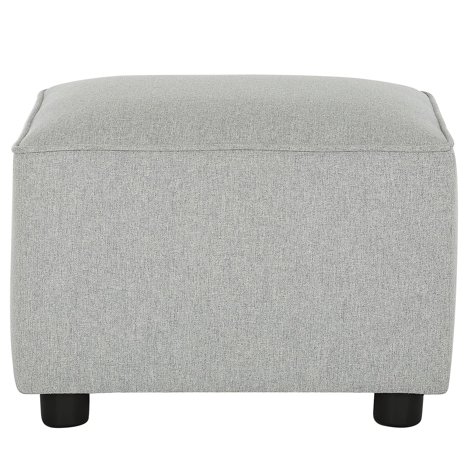 Evolur Holland Upholstered Ottoman in Harbor, Foot Rest Stool for Nursing Moms, Tool-Free Assembly, Made for Every Décor