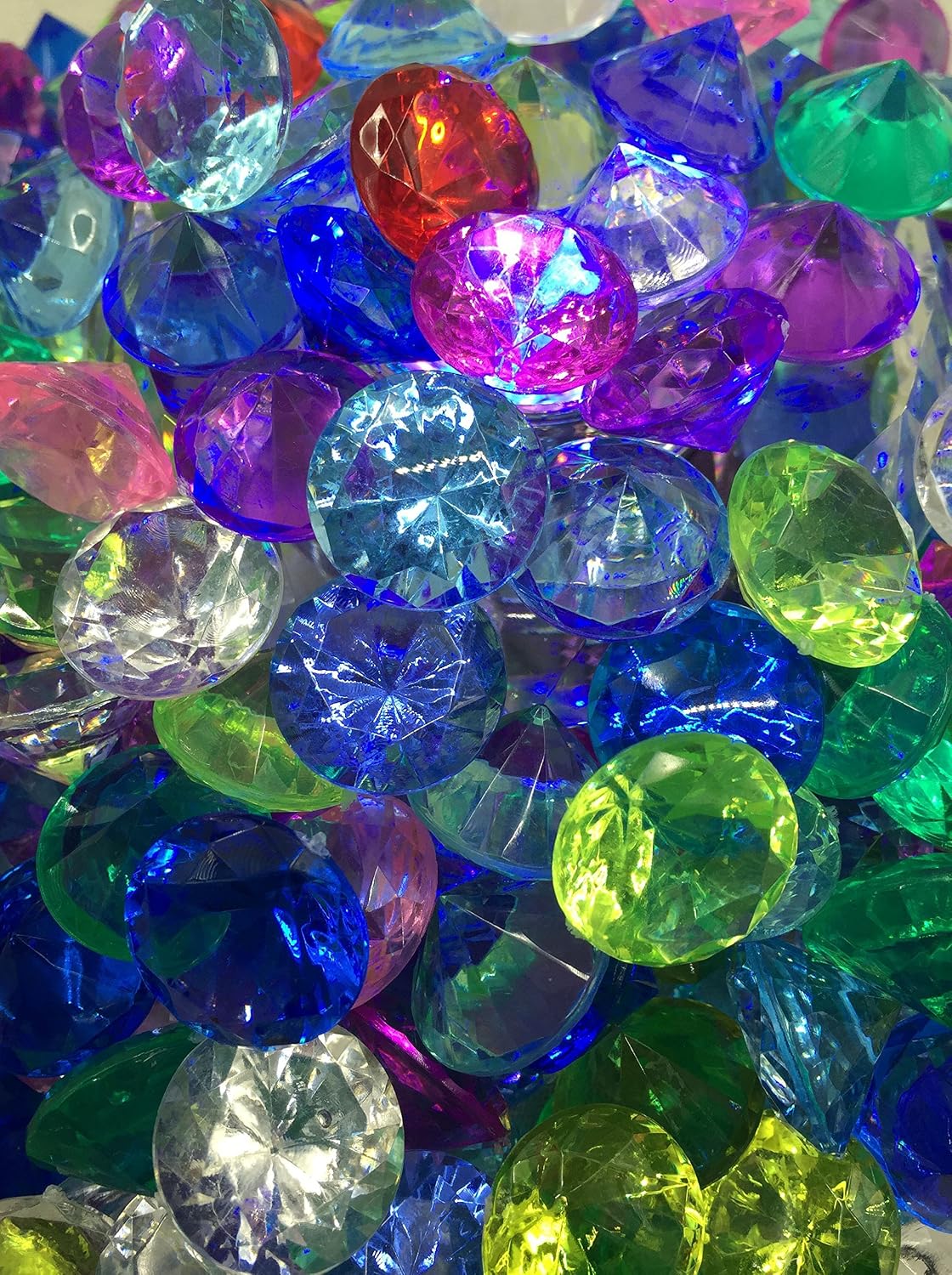 SunRise 480+ Pieces Multi-Colored Acrylic Diamond Shape Pirate Treasure Jewels for Party Decoration ,Event ,Wedding , Vase Fillers, Arts & Crafts