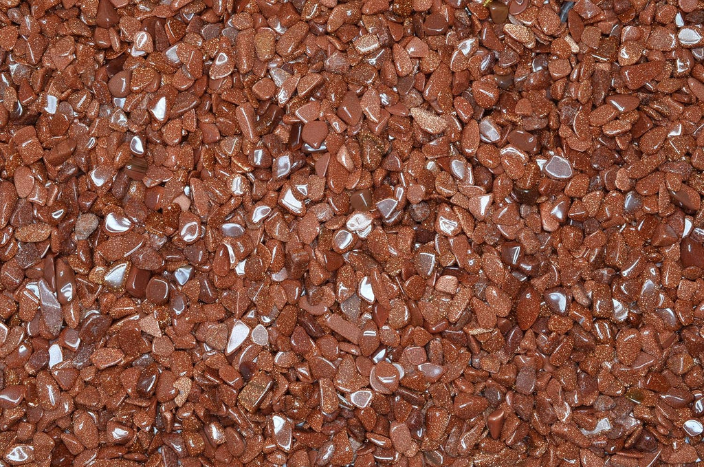 Fantasia Materials: 1/2 lb of Tumbled Goldstone Chip Size Stones