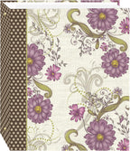 Magnetic Self-Stick 3-Ring Photo Album 100 Pages (50 Sheets), Berry Blossoms Design