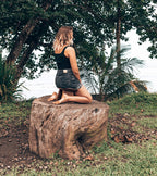 Meditation Bench IKUKO Original, Portable Version with Bag, Locally Handmade Wooden Kneeling Ergonomic Seiza Seat, Prana Yoga - 2 Colors, 3 Height Sizes