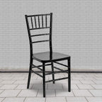 Flash Furniture 2 Pack HERCULES PREMIUM Series Black Resin Stacking Chiavari Chair
