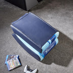 X Rocker Video Rocker Kids Gaming Chair - Foldable Floor Rocker for Kids and Juniors, Low Folding Rocking Seat, Gaming Console Chair - Lava Edition - Blue