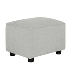 Evolur Holland Upholstered Ottoman in Harbor, Foot Rest Stool for Nursing Moms, Tool-Free Assembly, Made for Every Décor