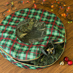 Honey-Can-Do SFT-07751 Plaid 36-Inch Wreath Storage , Red