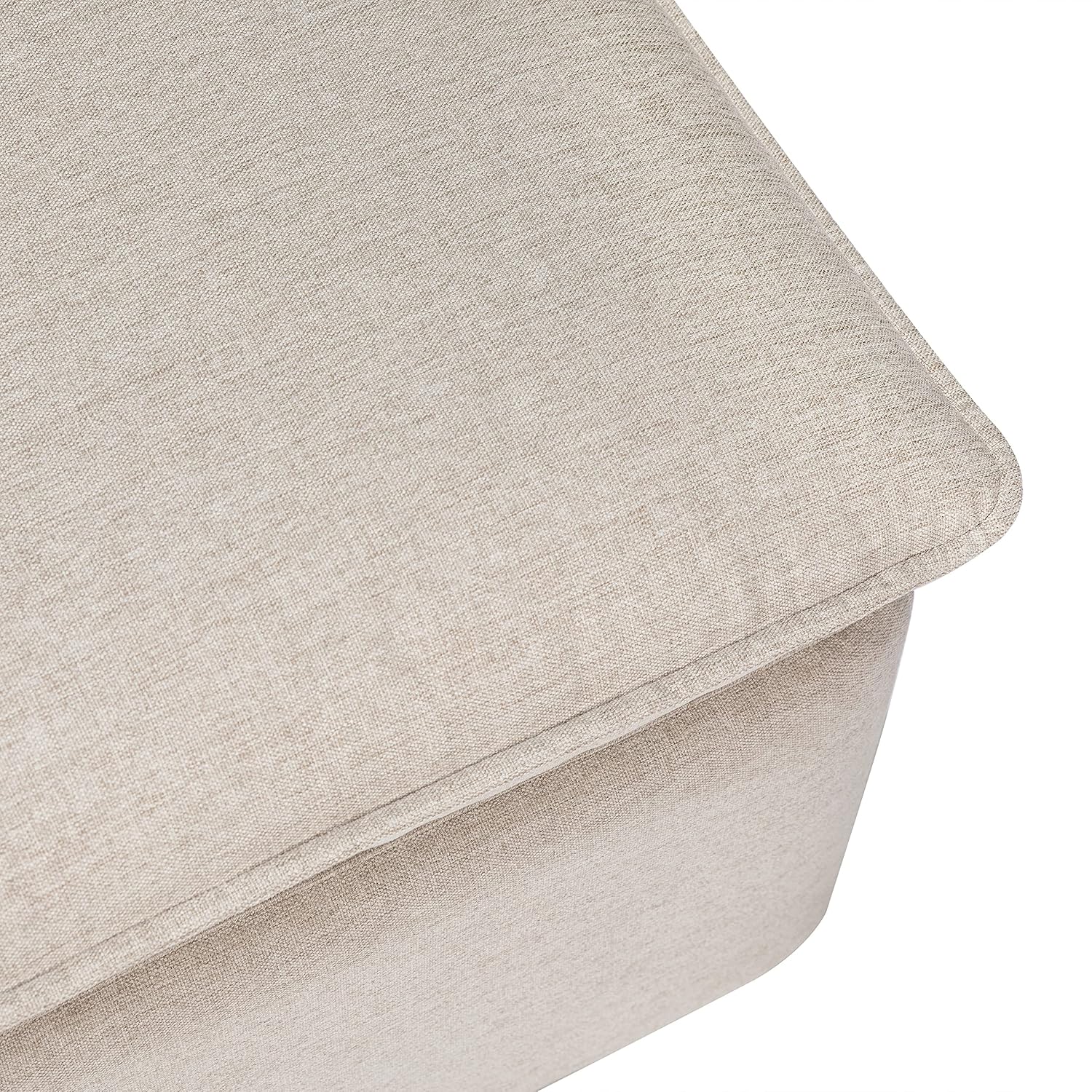 Babyletto Cali Storage Ottoman in Performance Beach Eco-Weave, Water Repellent & Stain Resistant, Greenguard Gold Certified and CertiPUR-US® Certified