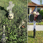 yosager Realistic Skull and Skeleton Arms Stakes, Indoor Outdoor Graveyard Best Halloween Yard Decorations