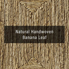 Crosley Furniture Marella Handwoven Banana Leaf End Table, Rattan Side Tables, Banana Leaf