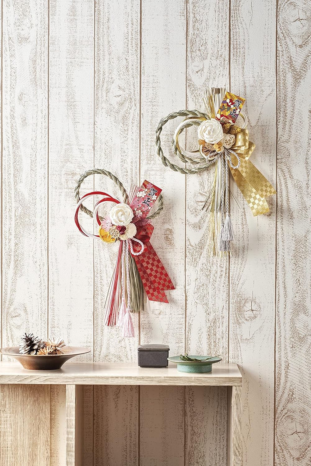 Tokyodo XJ001402-018 Saiko Mizuhiki Decorations, Gold, L 5.9 x W 3.1 inches (15 x 8 cm), Pack of 4